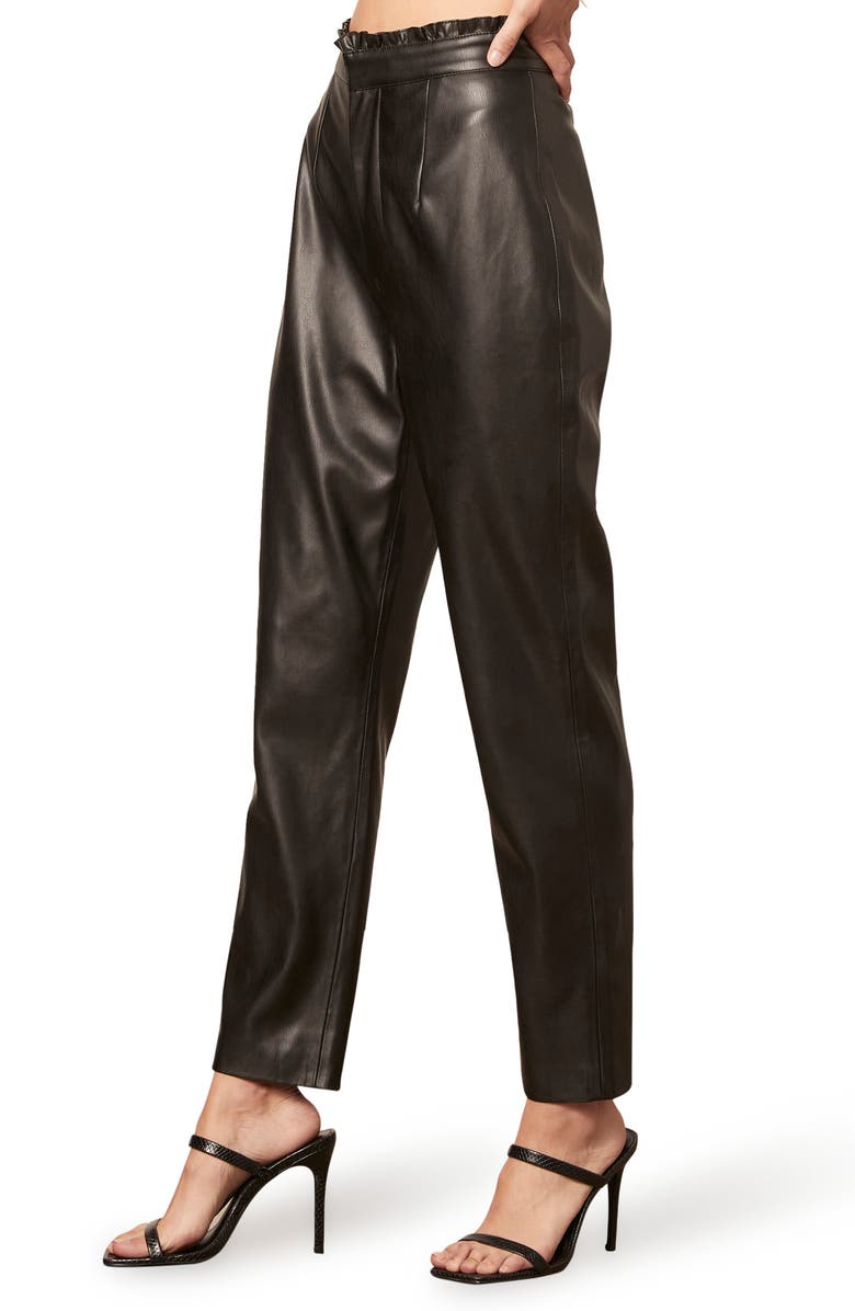 BB Dakota by Steve Madden BB Dakota LA Woman Paperbag Waist Faux Leather Pants, Alternate, color,