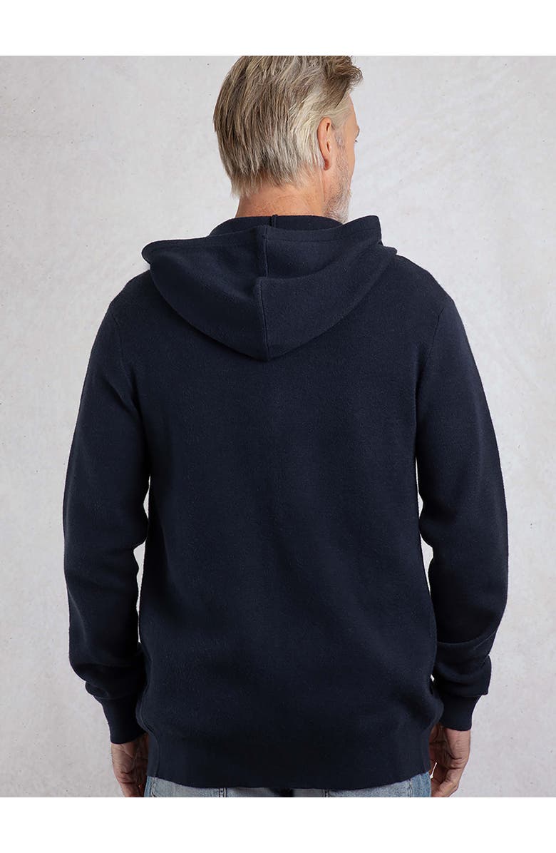 Weird Fish Samuel Knitted Full Zip Hooded Jumper, Alternate, color, Navy