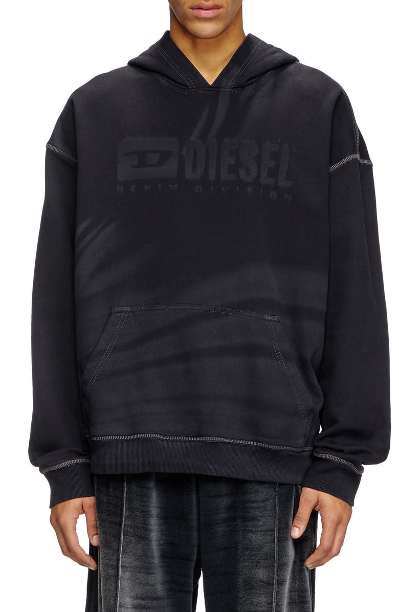 DIESEL<sup>®</sup> S-Boxt-Hood-R9 Graphic Hoodie, Main, color, Deep/ Black