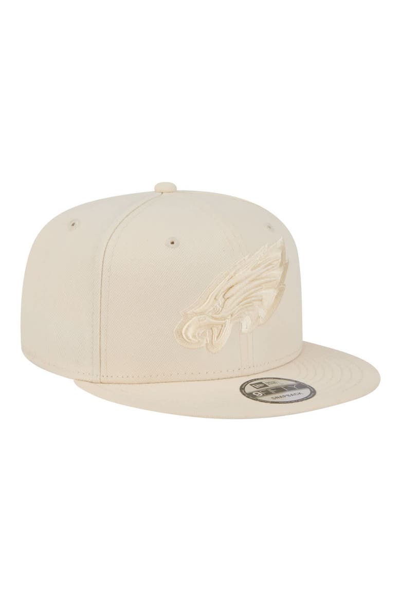 Men's New Era  Cream Philadelphia Eagles Colorpack 9FIFTY Snapback Hat, Alternate, color, Cream