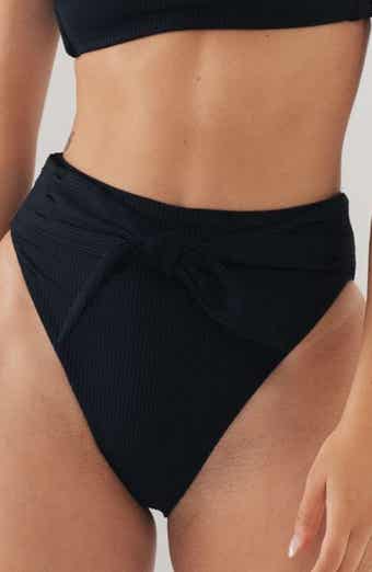 MONTCE Paula Rib Waist Tie Bikini Bottoms