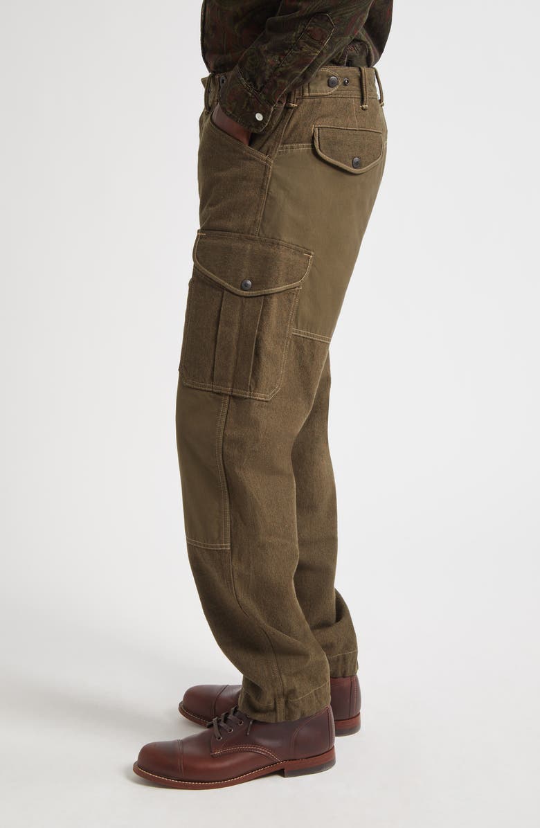 Double RL Regiment Fit Twill Cargo Pants, Alternate, color, Olive