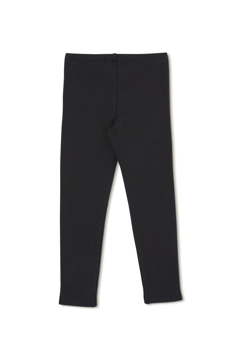 Cotton On Kids Kid's Fleece Legging, Alternate, color, Black Rib