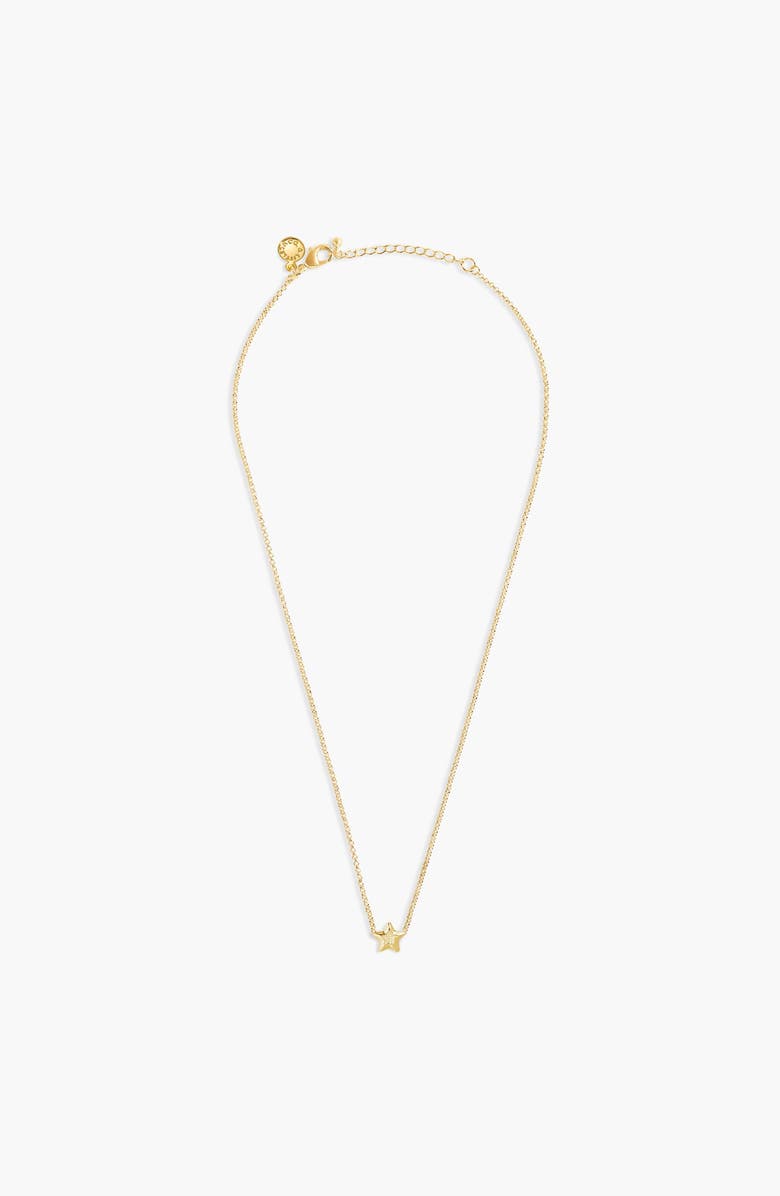 A Littles & Co Christmas Gift Box 'Happy Holidays' Necklace in Gold-Tone Plating, Main, color, Metallic Gold
