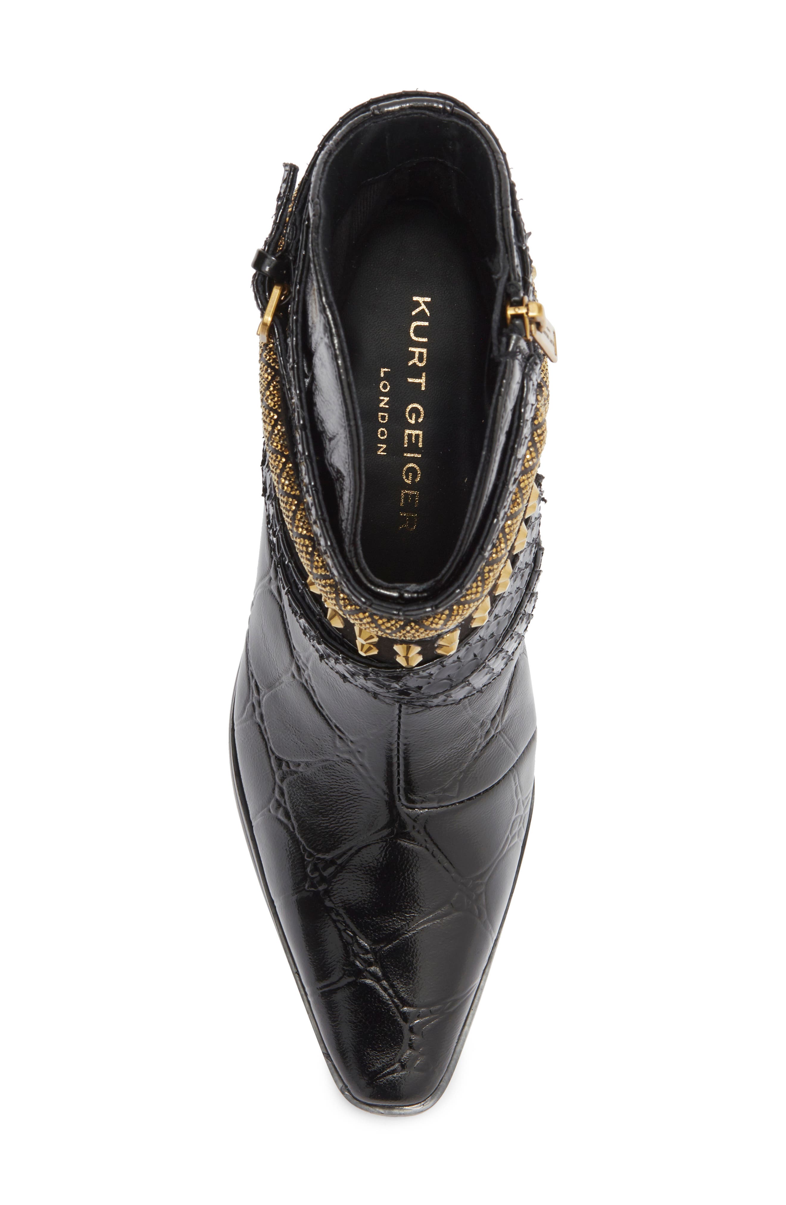 Kurt Geiger London Multi Strap Western Bootie, Alternate, color, Black