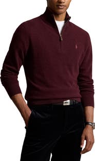 Polo Ralph Lauren Regular Fit Wool Quarter Zip Sweater