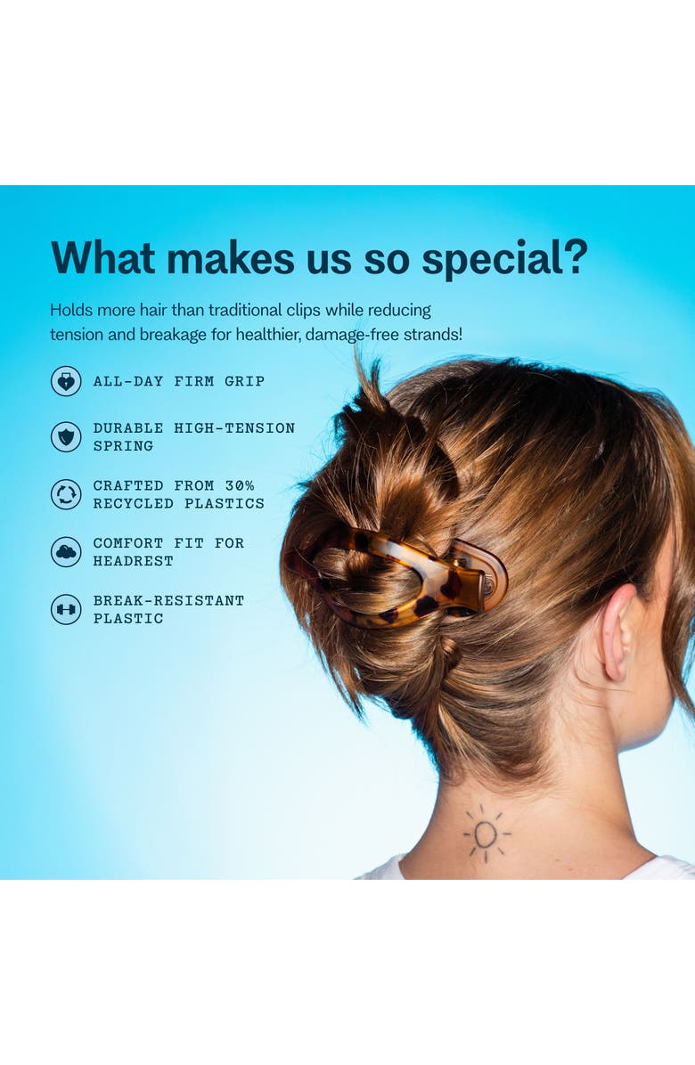 Gimme Beauty Lay Flat Oval Claw Clip Duo, Alternate, color, Brown