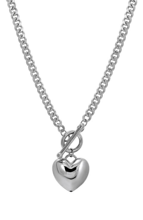 Heart Pendant Toggle Necklace