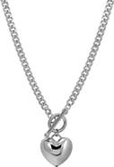 CANDELA JEWELRY Heart Pendant Toggle Necklace