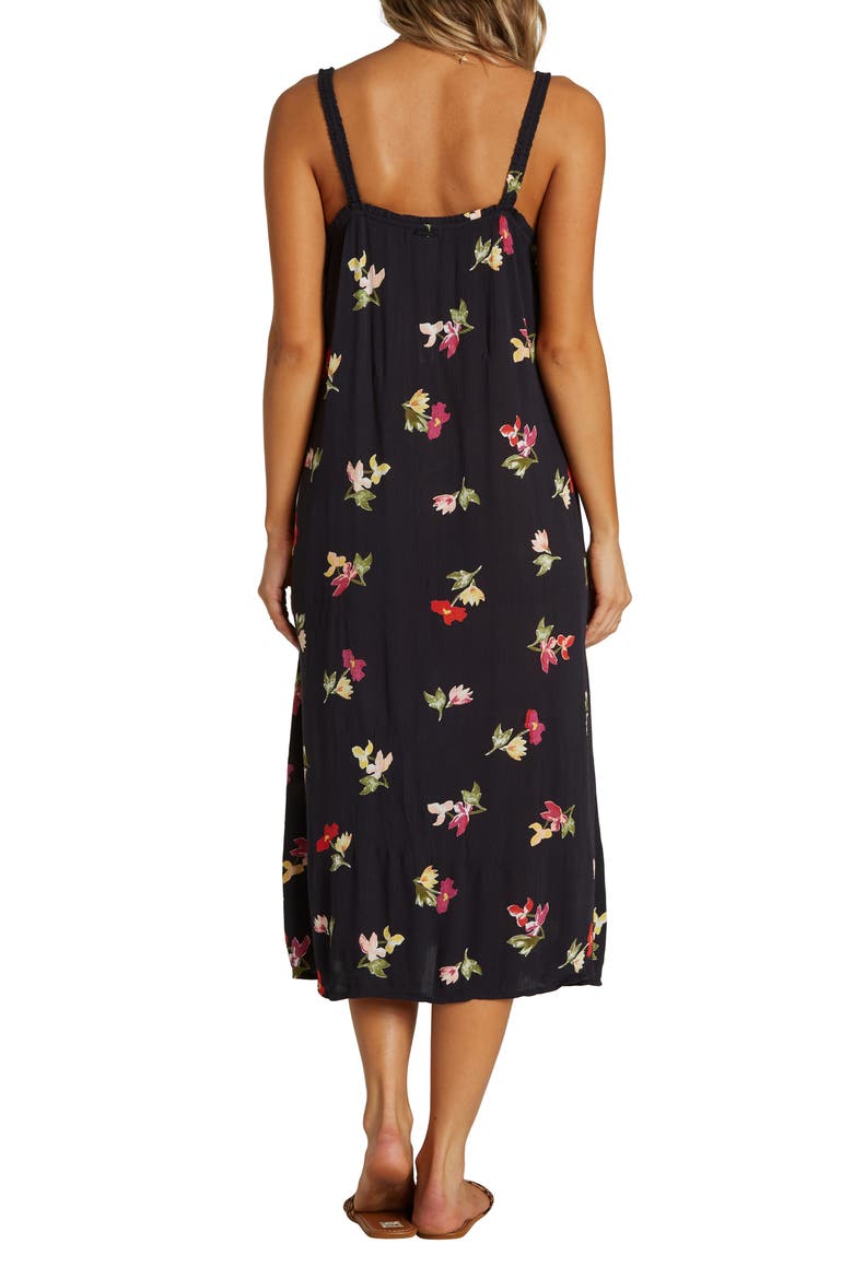 Sweet Edges Midi Dress, Alternate, color, BLACK