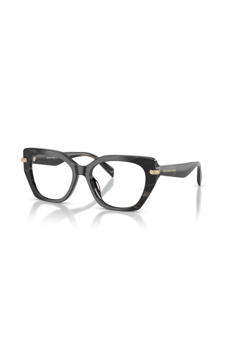 Michael Kors 53mm Irregular optical glasses, Main, color, Black