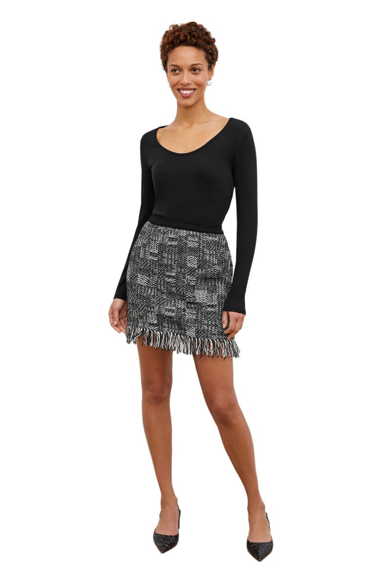 M.M.LaFleur Marcia Ribbed Pima Cotton Layering T-Shirt, Main, color, Black