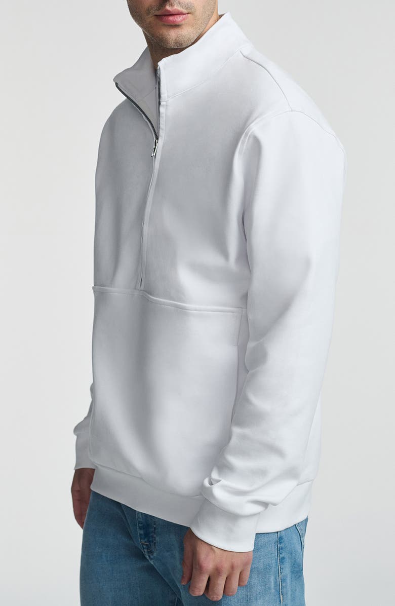 Mavi Jeans Half Zip Sweatshirt, Alternate, color, White