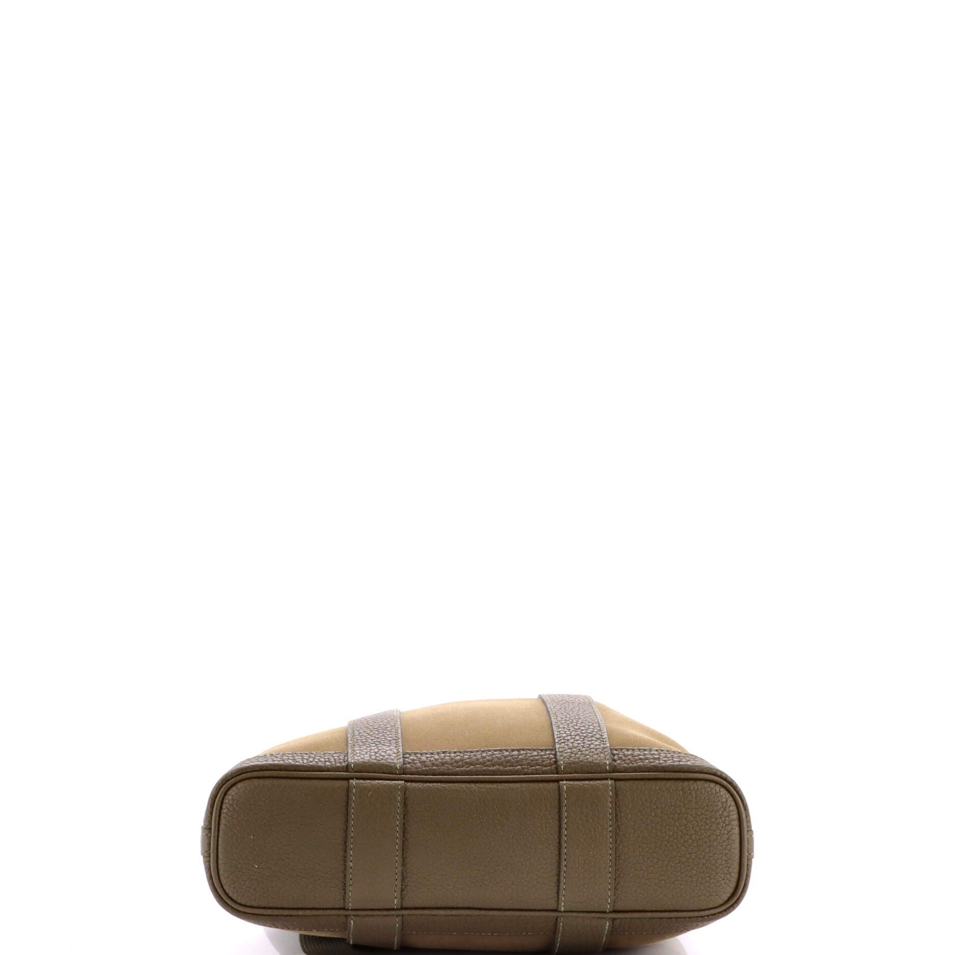 Pre-Owned Hermes Garden File Tote Toile and Leather 28, Alternate, color, Vert Maquis