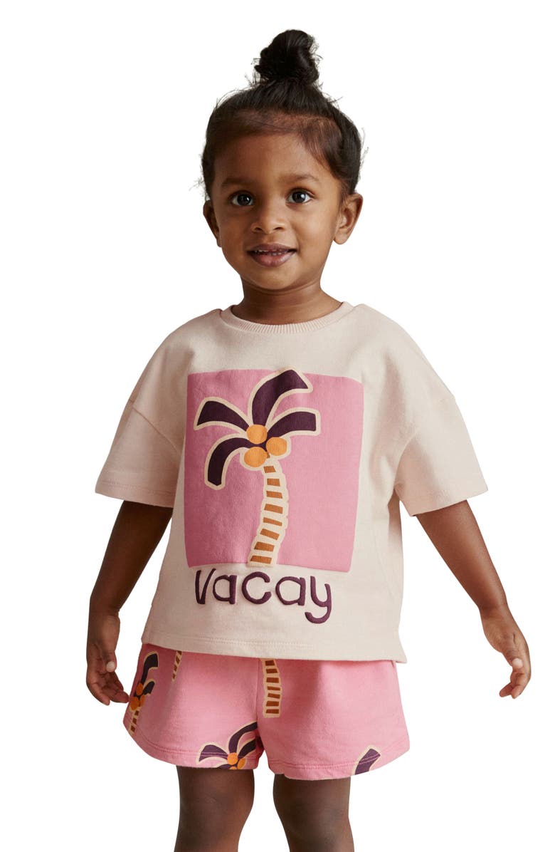 NEXT Kids' Palm Tree Print T-Shirt & Shorts Set, Alternate, color,