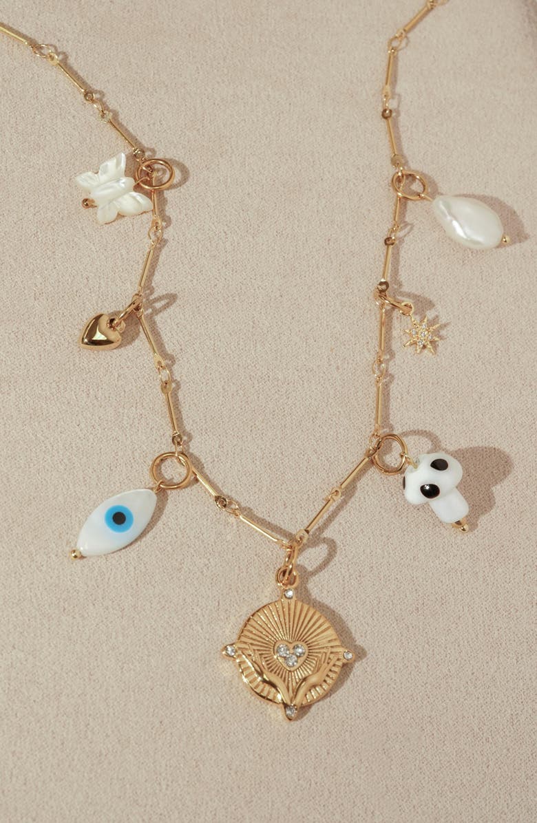 KOZAKH Alchemy Charm Necklace, Alternate, color, Gold
