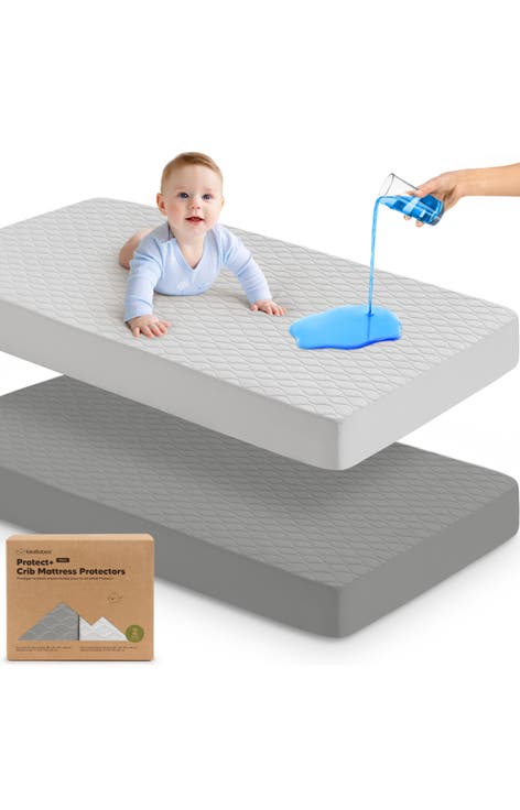 2-Pack Mavy Protect+ Waterproof Crib Mattress Protector