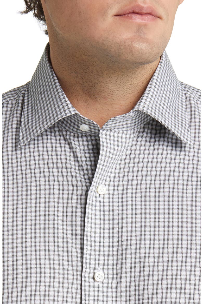 Crown Crafted Francis Gingham Plaid Cotton Button-Up Shirt, Alternate, color, LODEN