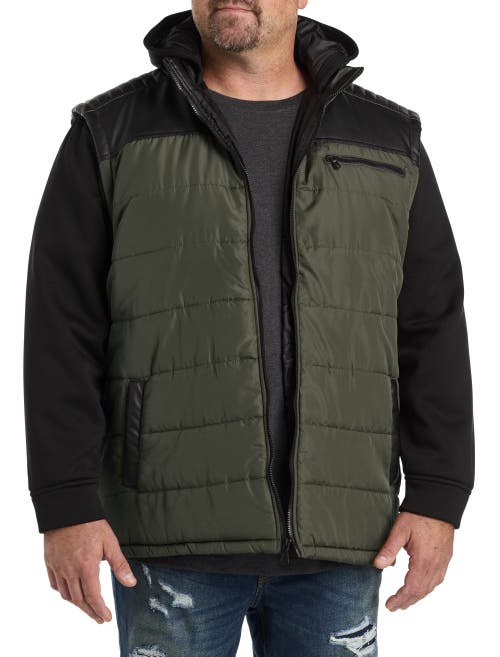 True Nation By Dxl Big & Tall Vest Jacket In Green