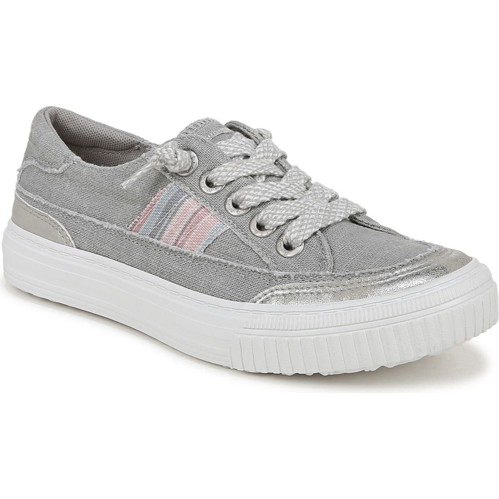 Blowfish Malibu Boardwalk Low Top Sneaker In Fog Gray Linen Fabric