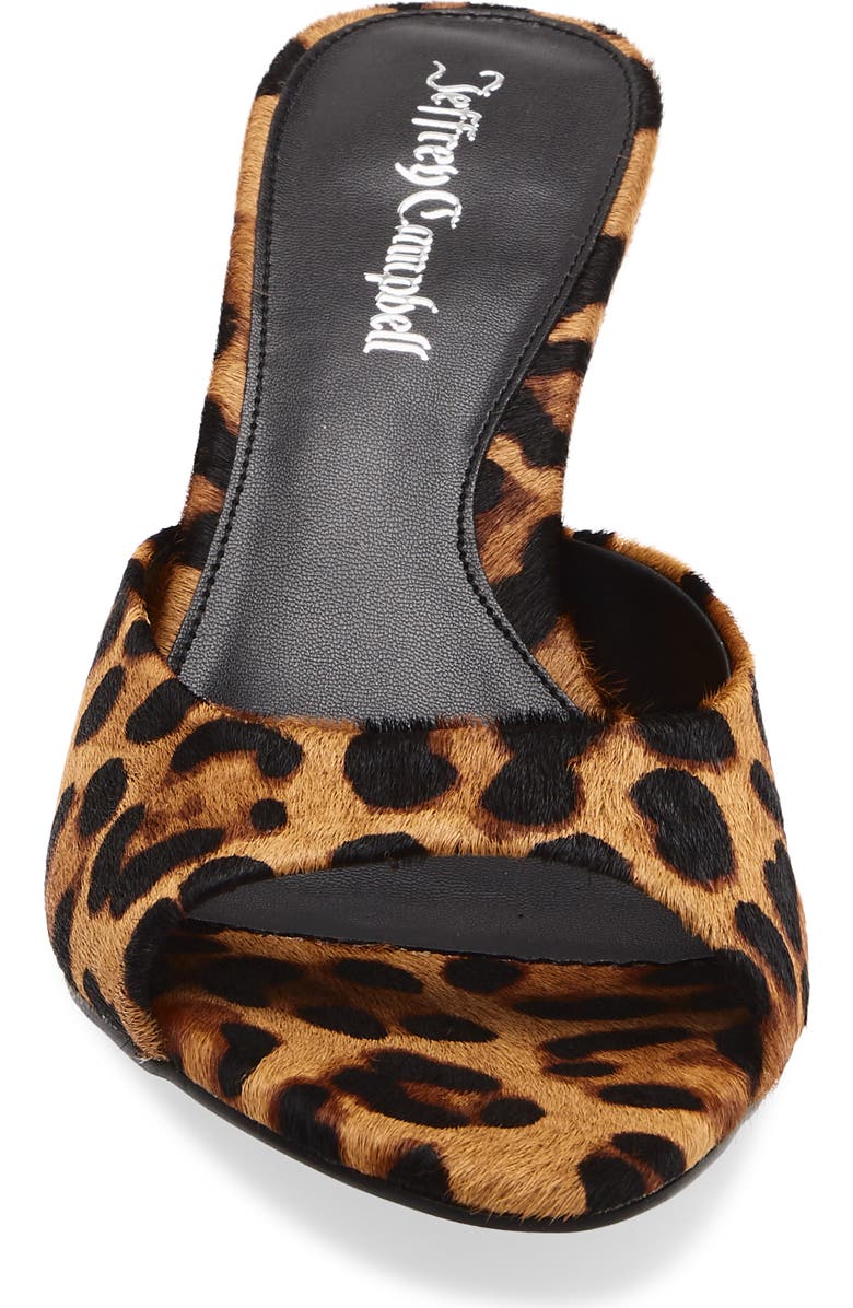 Jeffrey Campbell Spy-Kid Slide Sandal, Alternate, color, Tan Brown Cheetah