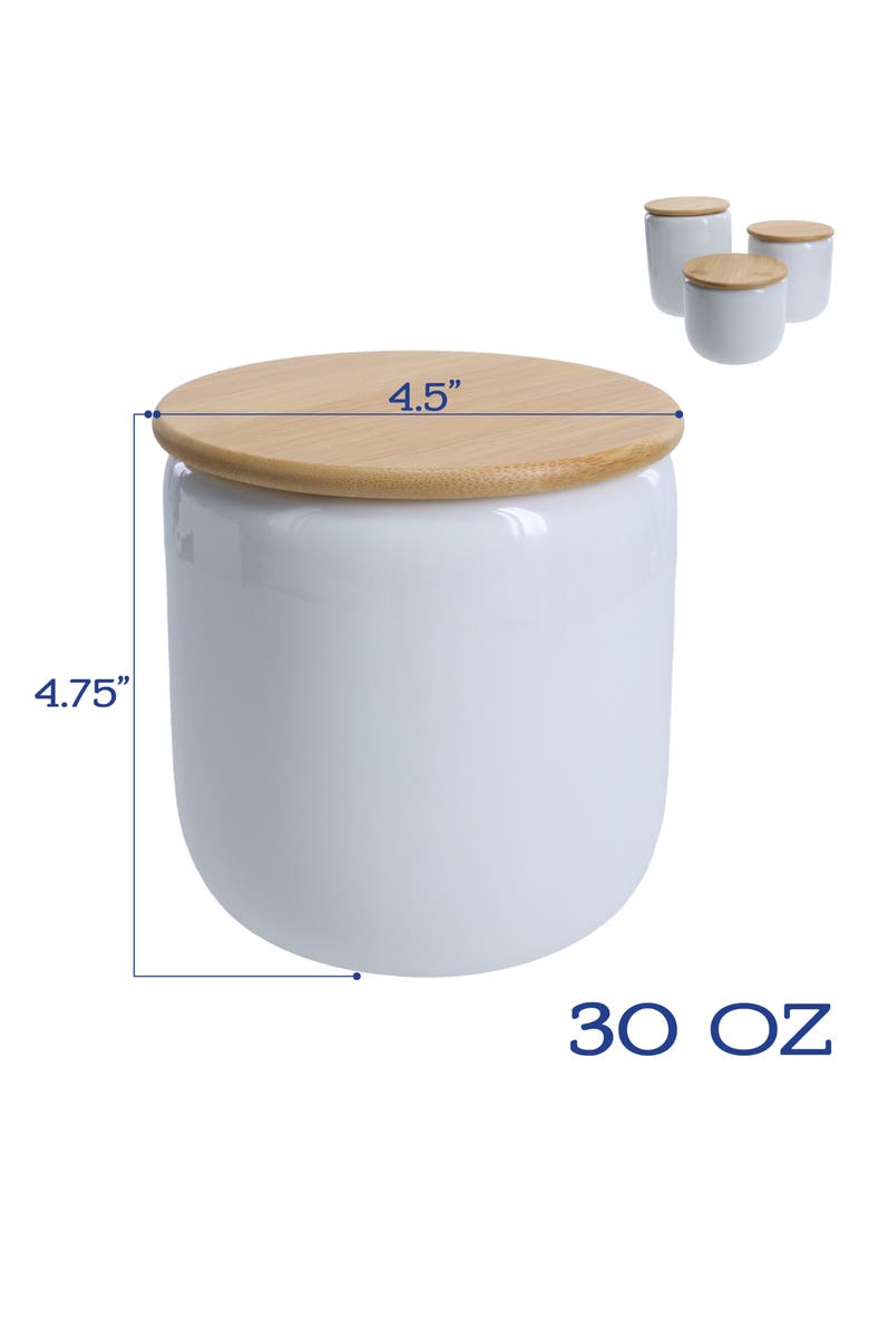 BIA Cordon Bleu 3-Piece Assorted Impulse Canister Set with Lids, Alternate, color, White