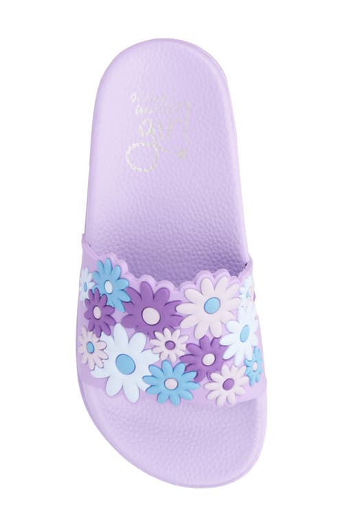 Olivia Miller Kids' Daisy Slide Sandal In Purple