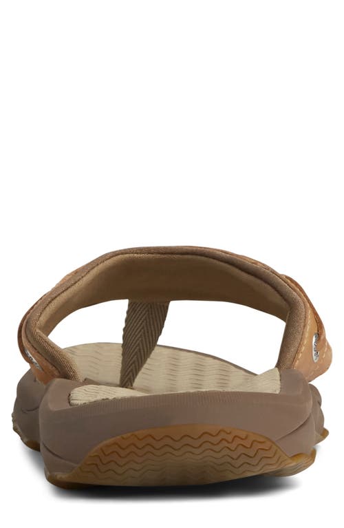 Sperry Outer Banks Flip Flop In Tan