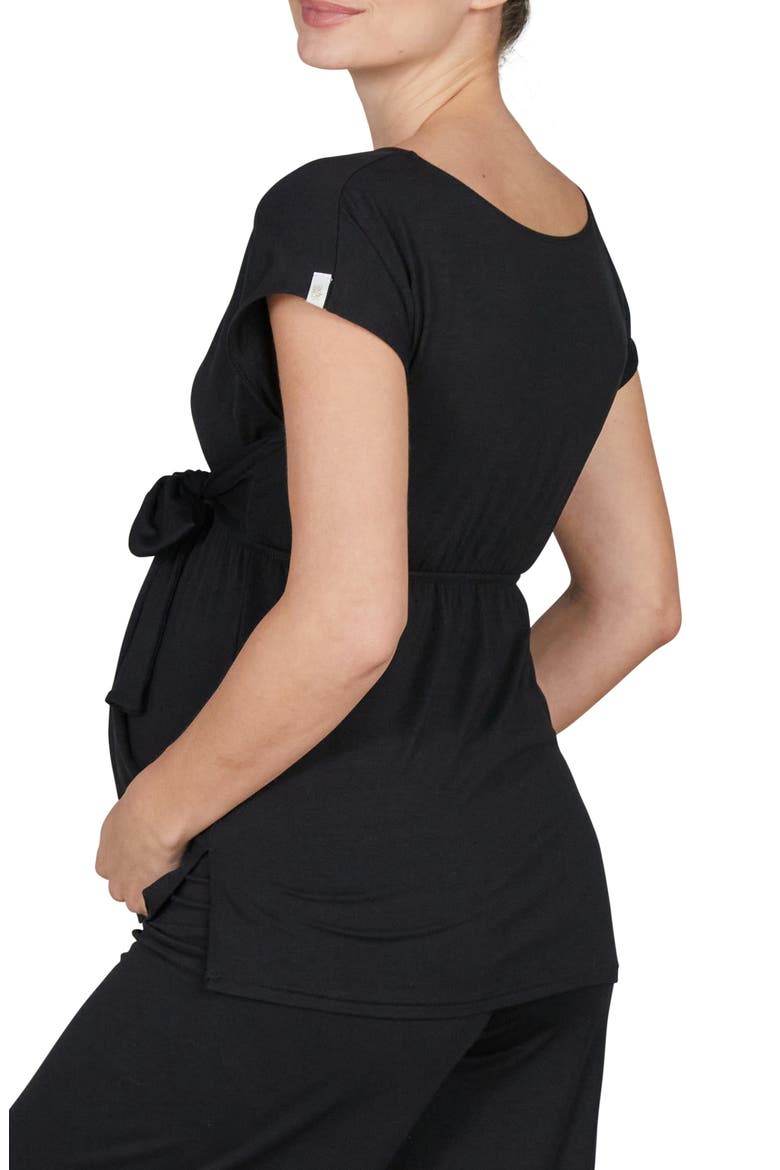 Origin pregnancy and nursing tunic, Alternate, color, BLACK