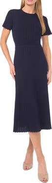 Ted Baker Pointelle Short Sleeve Midi Dress
