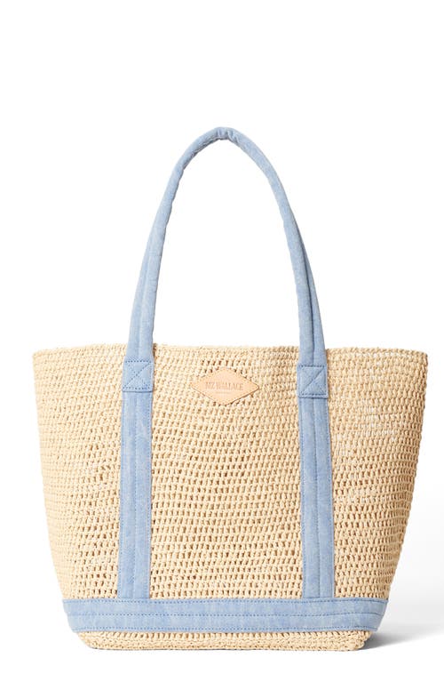 Mz Wallace Medium Crochet Tote In Crochet/true Light Denim