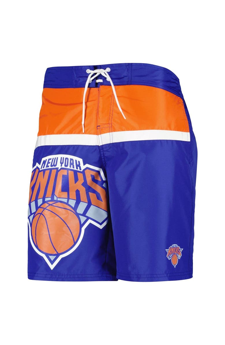 G-III SPORTS BY CARL BANKS Men's G-III Sports by Carl Banks Blue New York Knicks Sea Wind Swim Trunks, Alternate, color, 