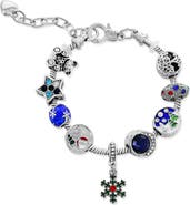 Donatello Gian Enamel and Crystal Holiday Bracelet