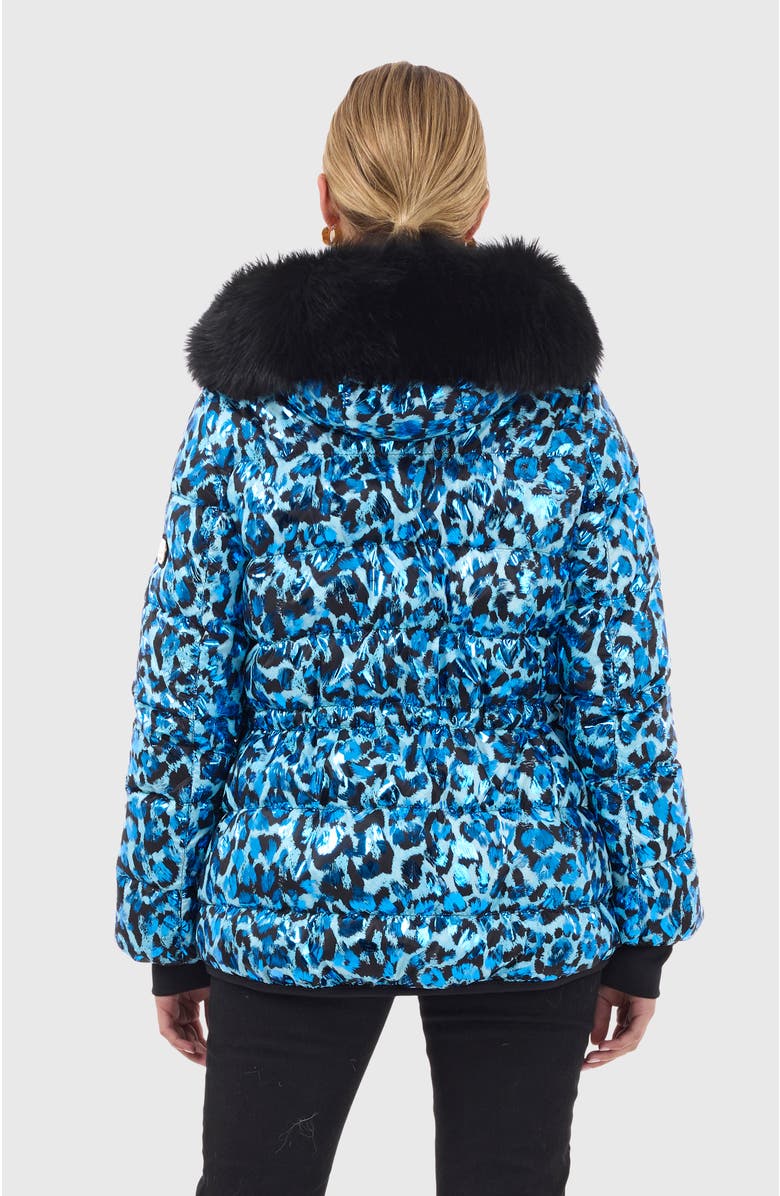 GORSKI Apres-Ski Jacket With Detachable Toscana Lamb Hood Trim, Alternate, color, Sky Lprd/Black