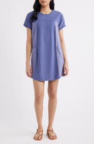 CITY BLUES Crewneck Minidress