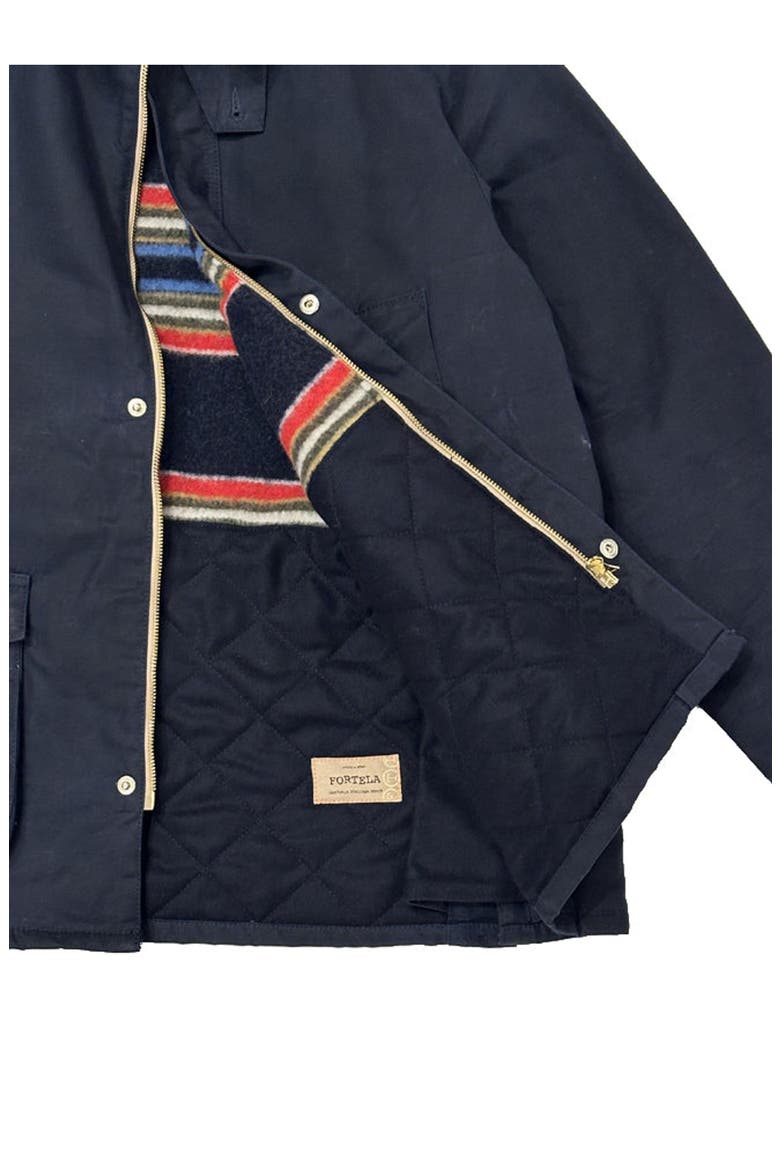 Bristol Waxed Canvas Jacket, Alternate, color, NAVY BLUE
