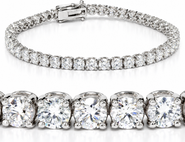 Bliss Diamond 7 Ct T.w. Round Lab Grown Diamond Tennis Bracelet 14k Gold 7"