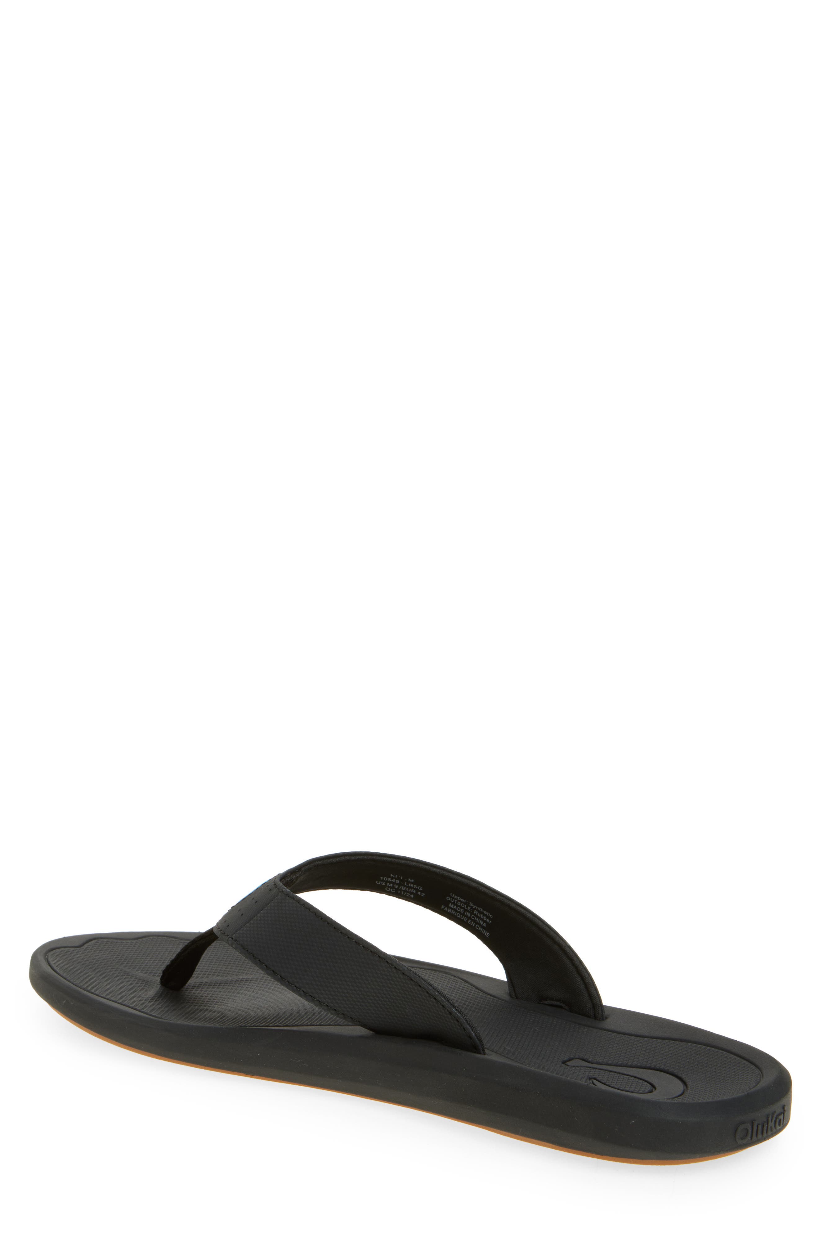 OluKai Ki Flip Flop, Alternate, color, Lava Rock / Bold Blue