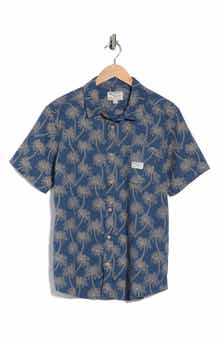 Exotica Regular Fit Floral Short Sleeve Linen Blend Button-Up Shirt