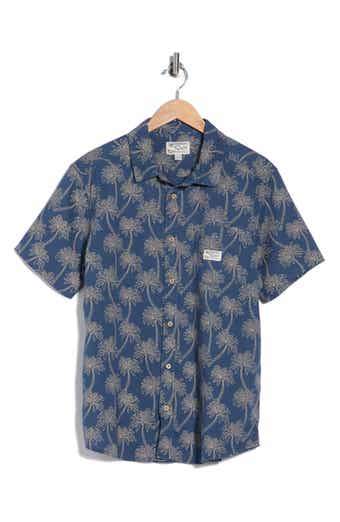 Exotica Regular Fit Floral Short Sleeve Linen Blend Button-Up Shirt