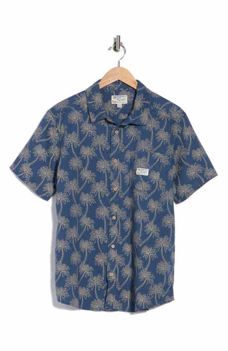 Exotica Regular Fit Floral Short Sleeve Linen Blend Button-Up Shirt