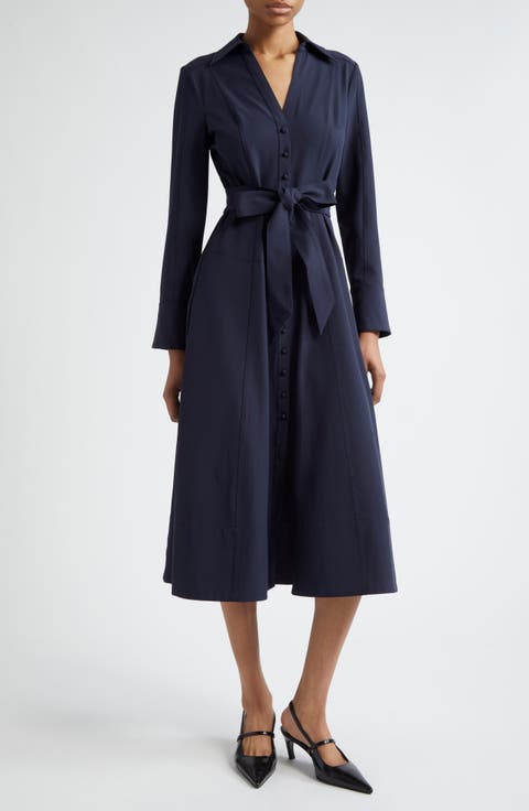 Kyla Long Sleeve Midi Shirtdress