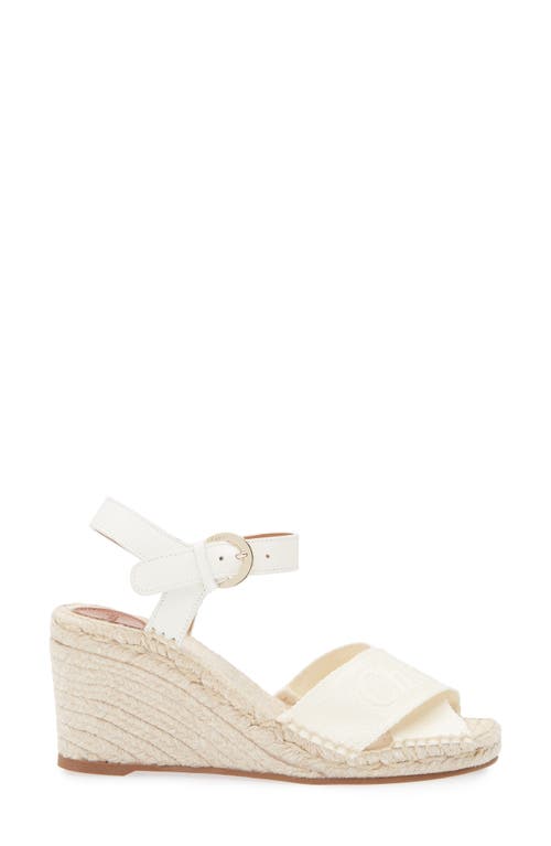 Chloé Platform Wedge Espadrille Sandal In White
