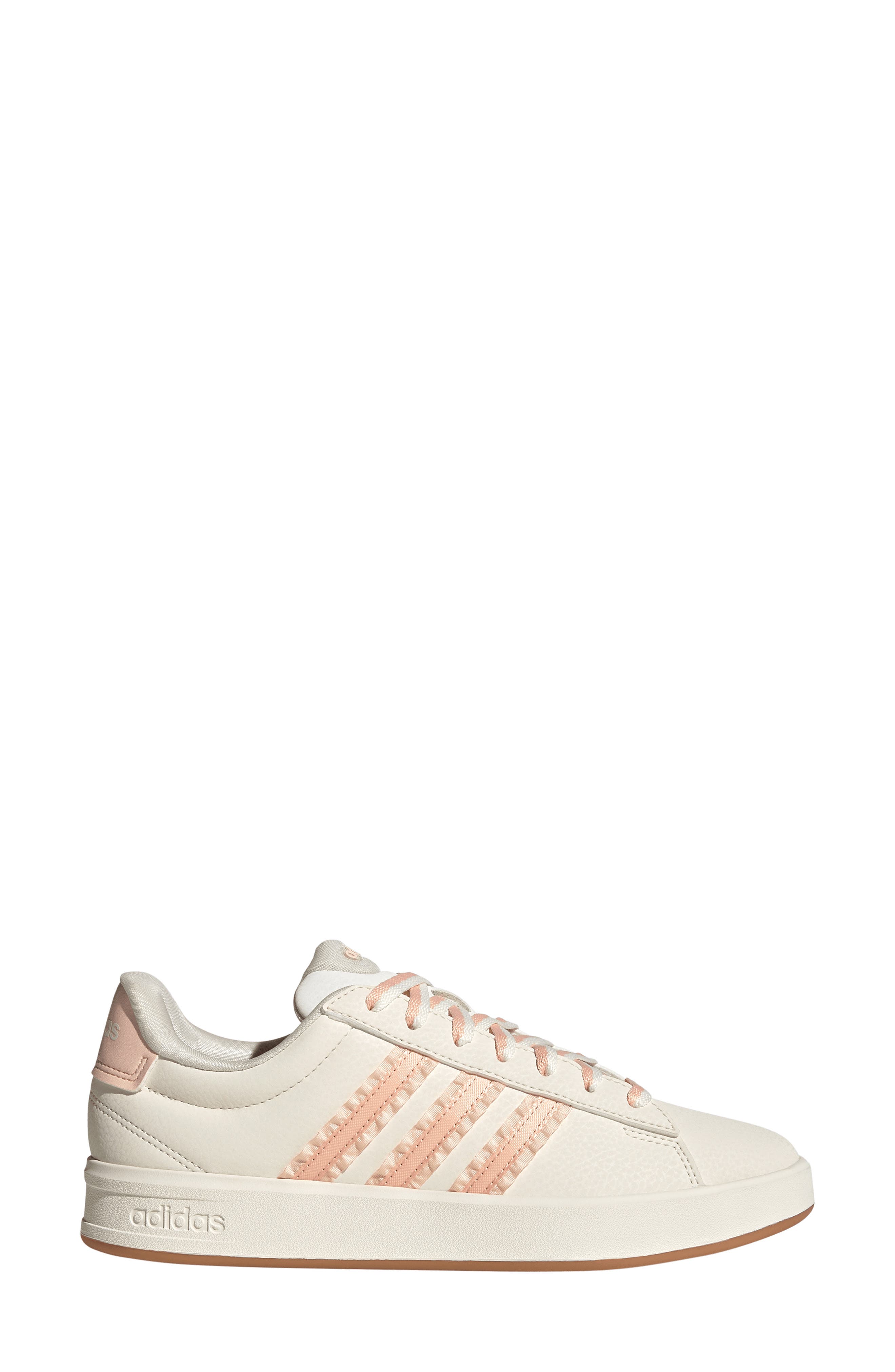 adidas Grand Court 3.0 Sneaker, Alternate, color, Core White/ Blush Pink/ Gum 3