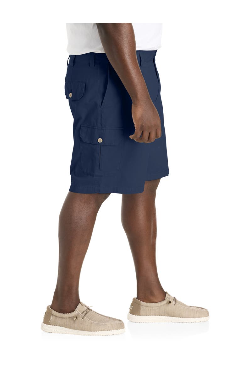 Big & Tall Continuous Comfort Cotton Cargo Shorts, Alternate, color, NAVY