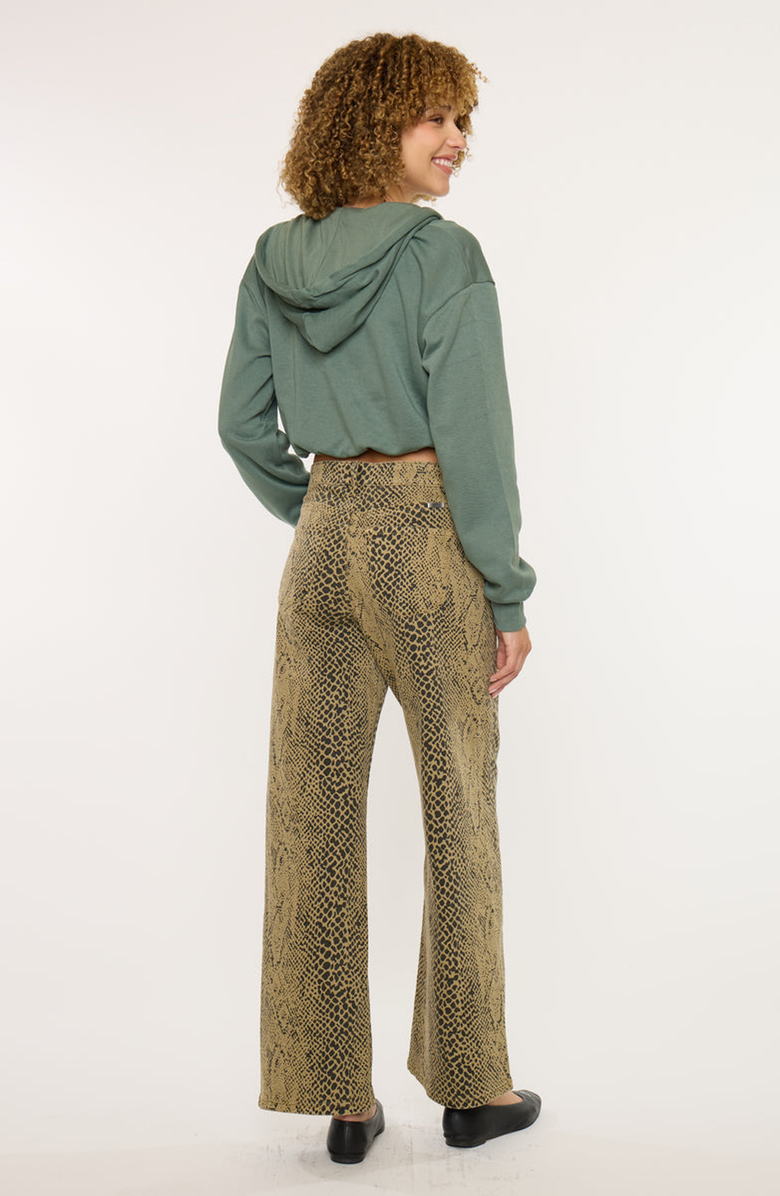 KanCan Juno Low Slung Baggy Wide Leg Pants, Alternate, color, Python Print