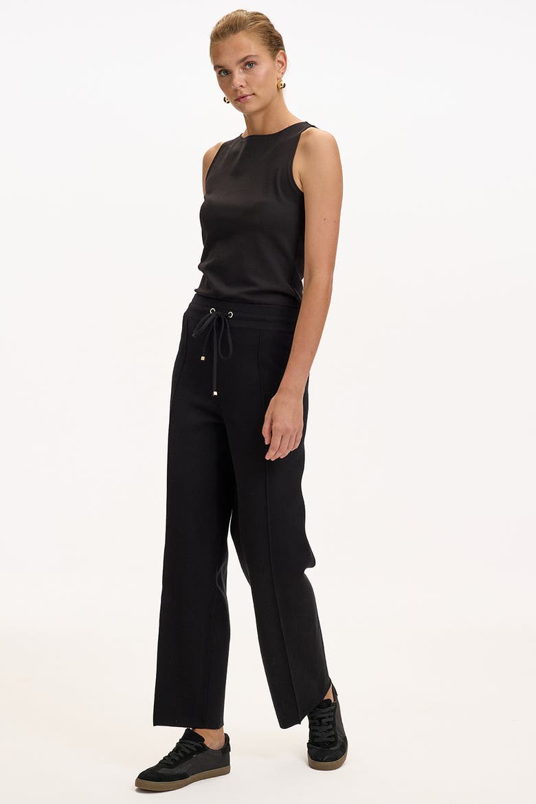 Drawstring Knitted Trousers, Alternate, color, Black