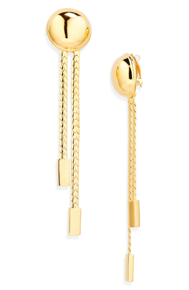 TOM FORD Dome Clip-On Earrings, Main, color, Vintage Gold