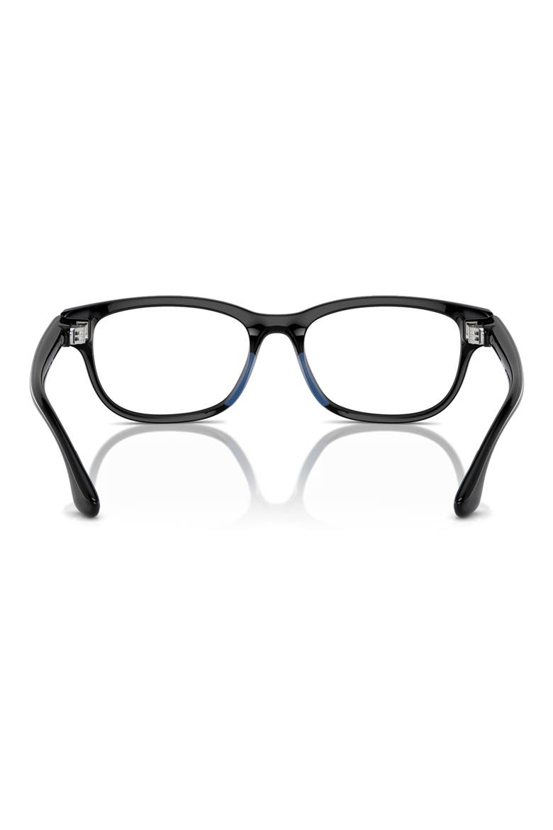 47mm Rectangular Optical Glasses, Alternate, color, BLACK / DEMO LENS