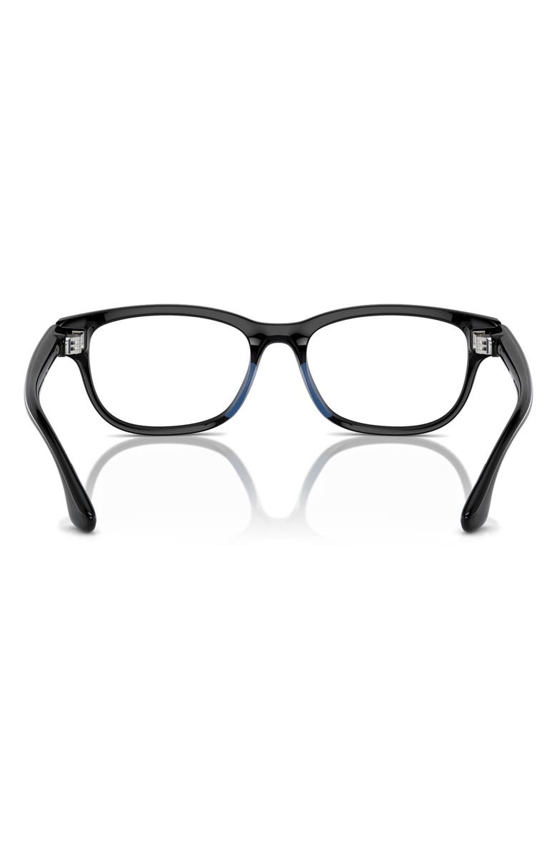 Burberry 49mm Rectangular Optical Glasses, Alternate, color, Black / Demo Lens